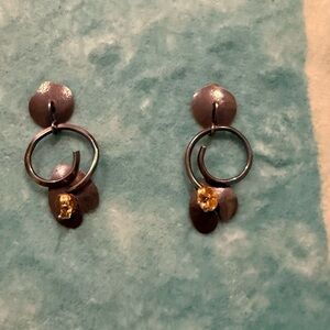 Elegant Silver and Gold Drop Earrings